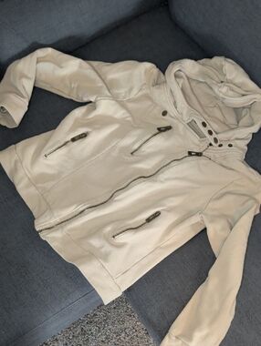 Doublju Beige Motorcycle Jacket XL
